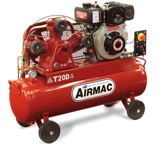 Airmac Portable Diesel Compressors T20D Diesel Reciprocating Air Compressor