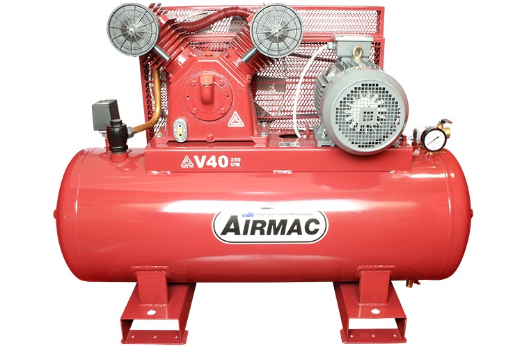 Airmac V40 Air Compressors @ 145 psi 7.5 hp & 29.2 cfm Electric (415v) Piston Compressor